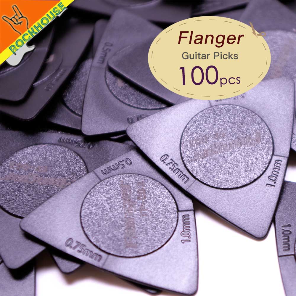 100pcs Patented Triangle Guitar Picks 1.0 0.75 0.5 mm Thickness 3 in 1 Guitar Pick PC&ABS Material Antislip