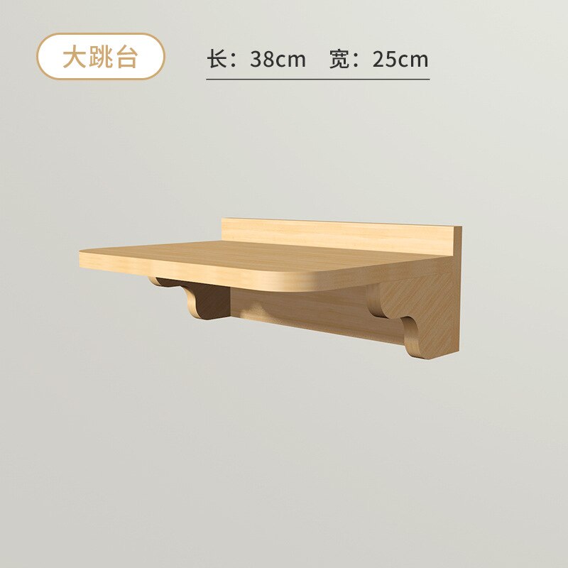 Wall Mounted Cat Climbing Frame Cat Tree Solid Wood Cat Jumping Platform Wall DIY Pet Furniture Kitten Springboard Various Size: D