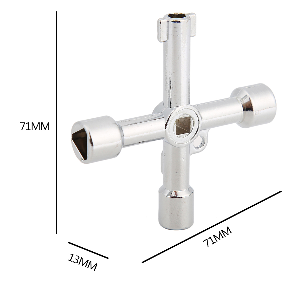 Universal Panel Key Lock Wrench Plumber Keys Cross Triangle Square Elevator Cabinet Switch Spanner Cabinet Valve Wrench