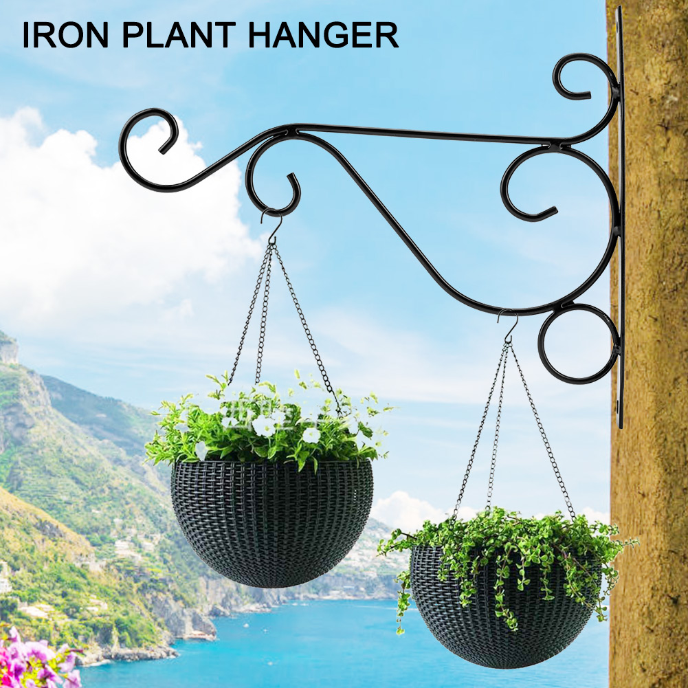 1pc 25 x 21cm metall plante brakett henger planter veggheng krok for hjemme hage planter balkong dekorasjon