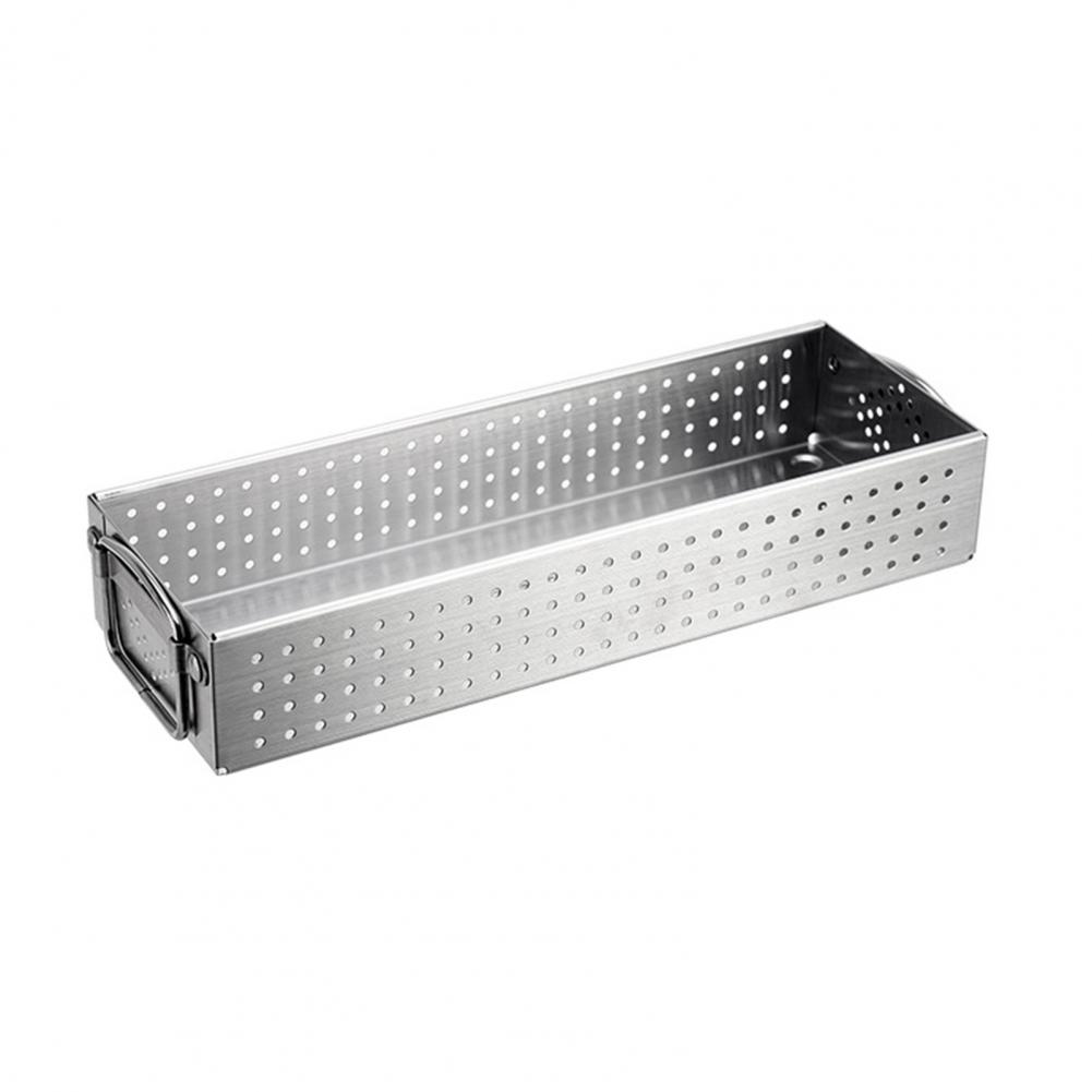 Fork Storage Frame Hollow Out Quick Drainage Metal Stainless Wire Tableware Storage Box Washable Cutlery Storage Basket: WHITE