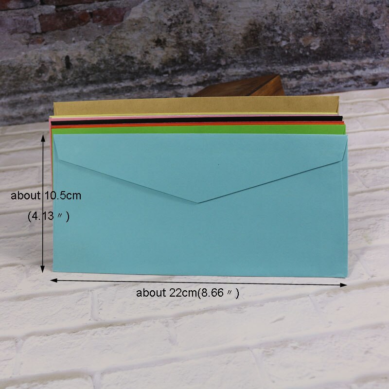 12 farbe Umschläge 12 stücke Leere Papiertüte Postkarte Gruß Karte Hochzeit Einladung Umschlag Karte Paket Umschlag 22x10,5 cm