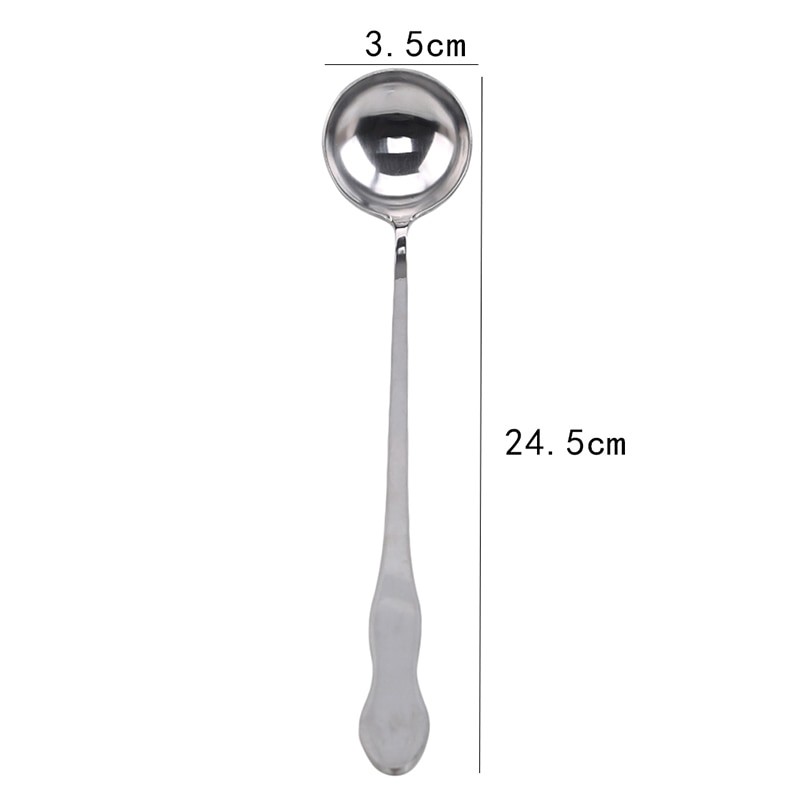 Stainless Steel Long Handle Stirring Spoon Ice Cream Dessert Spoon Coffee Stirring Spoon Kitchen Gadget