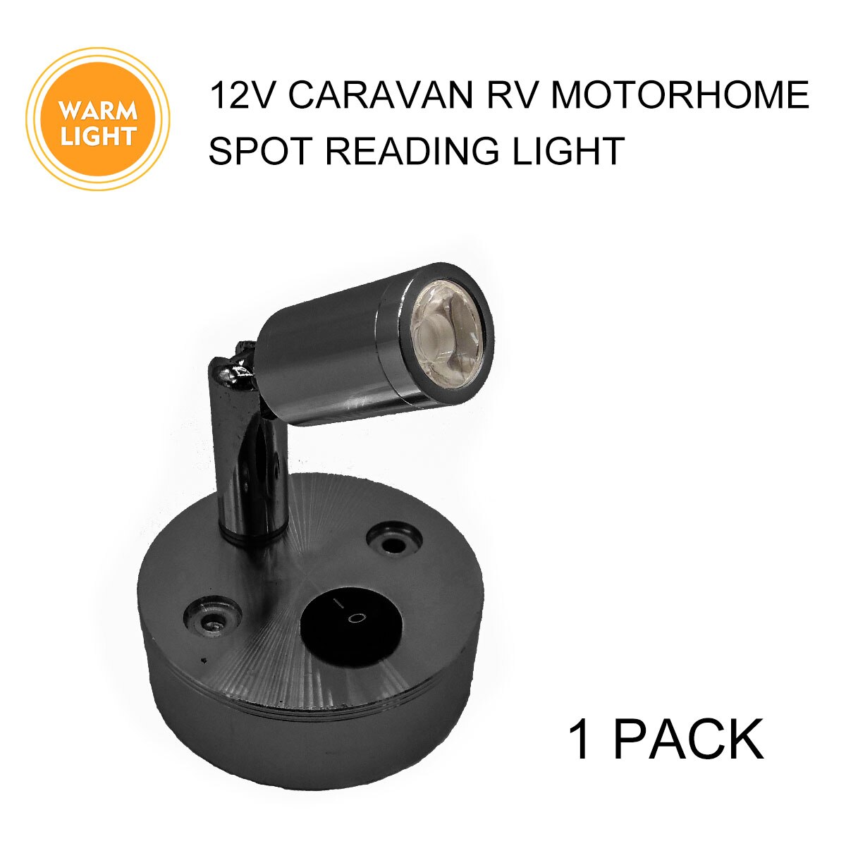 Dc12v camper led leeslampen 100lm plafondlampen warm wit gemonteerde led wandlamp auto zwart interieurlamp universeel