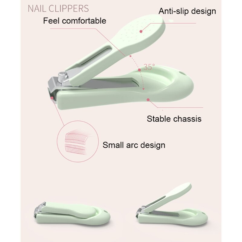 Professionelle 4-in-1 Sichere Baby Nagel Pflege Set mit Cartoon Fall Baby Nagel Knipser Schere Nagel Datei und Pinzette