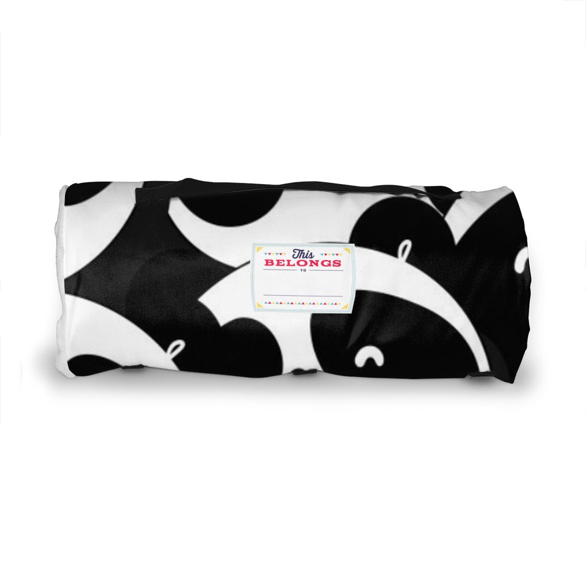 Panda noir et blanc têtes matelas enfant en bas âge sieste tapis de couchage maternelle enfants ensemble de literie avec oreiller