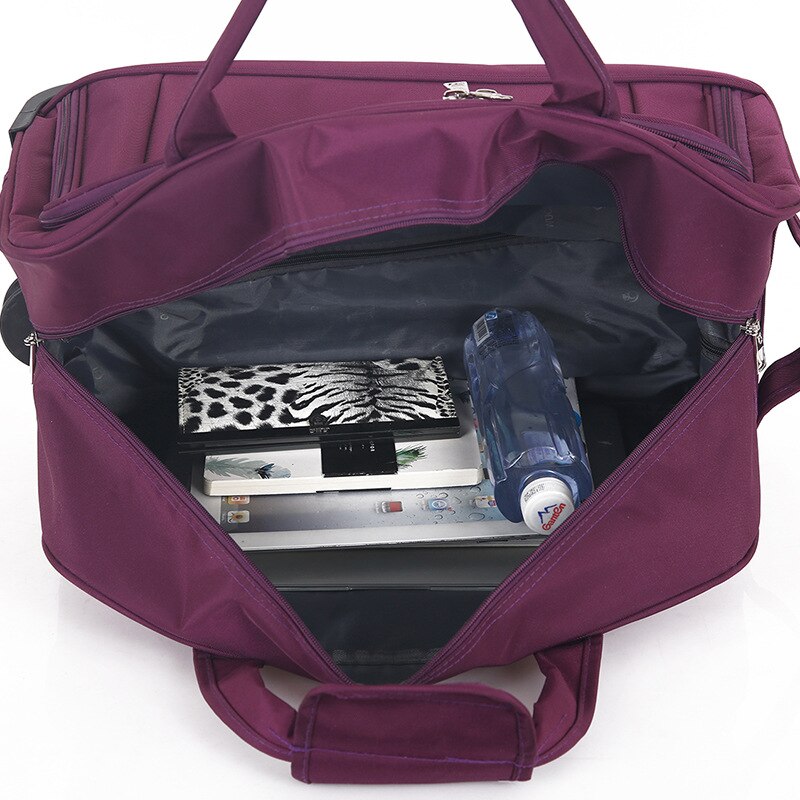 Kvinder trolley bagage rullende kuffert mærke afslappet fortykning rullende taske rejsetaske på hjul bagage kuffert kabine