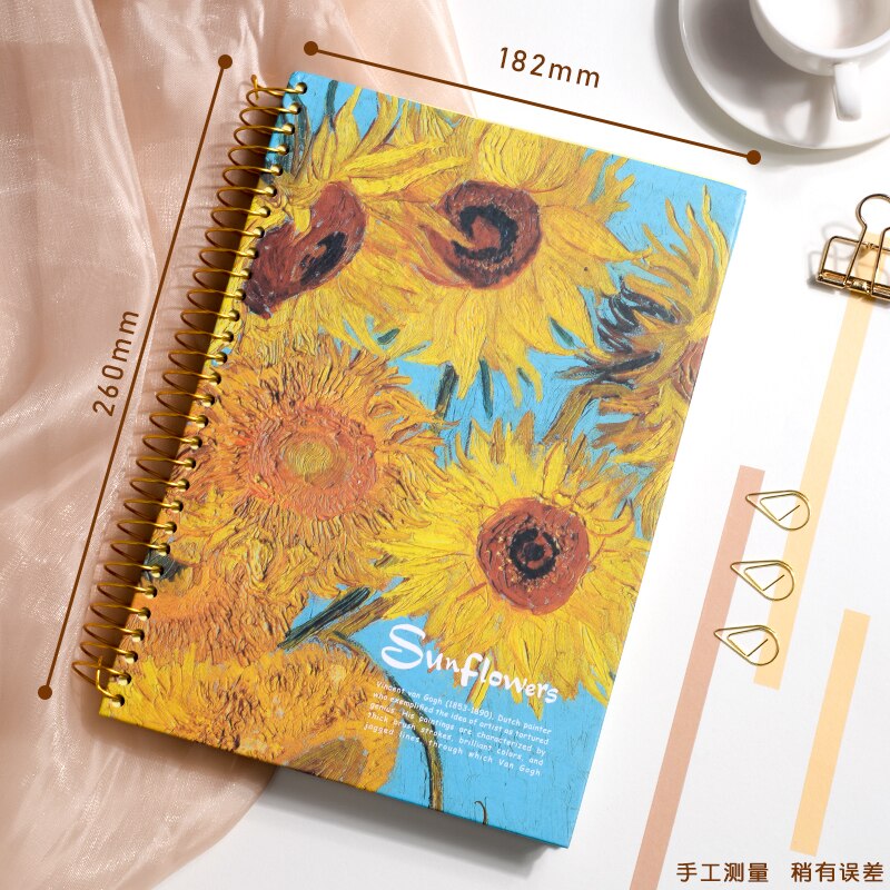 151 Pages Super Thick A4 Coil Notebook Diary Book Weekly Goals Habit Schedules Notepad Journal Simple School Supplies Stationer
