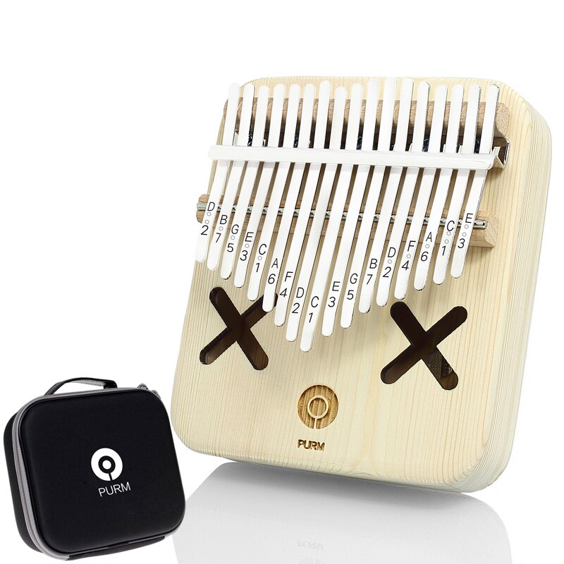 Kerus 17 Teclas Kalimba Africano Sólido Caoba Dedo Pulgar Piano Sanza 17 Teclas Madera Maciza Kalimba: Spruce