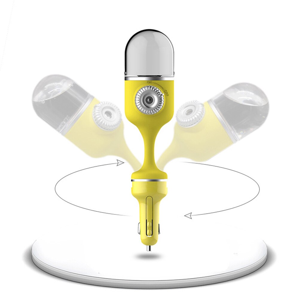 2in1 Mini Vehicular Aromatherapy Humidifier USB Charging Mini Purifier Turnable Head Nawilzacz Powietrza
