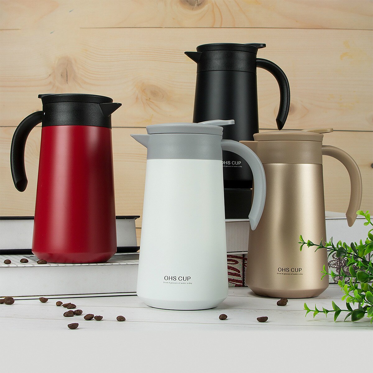 Kaffekanna isolering 800ml rostfritt stål dubbel kanna hem hotell restaurang vattenkokare verktyg