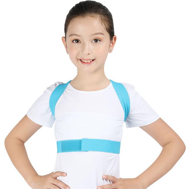 ZITY Adjustable Child Shaper Children Posture Corrector Back Support Belt Correction Orthosis Shoulder Back Belt For Teenage: Blue / S