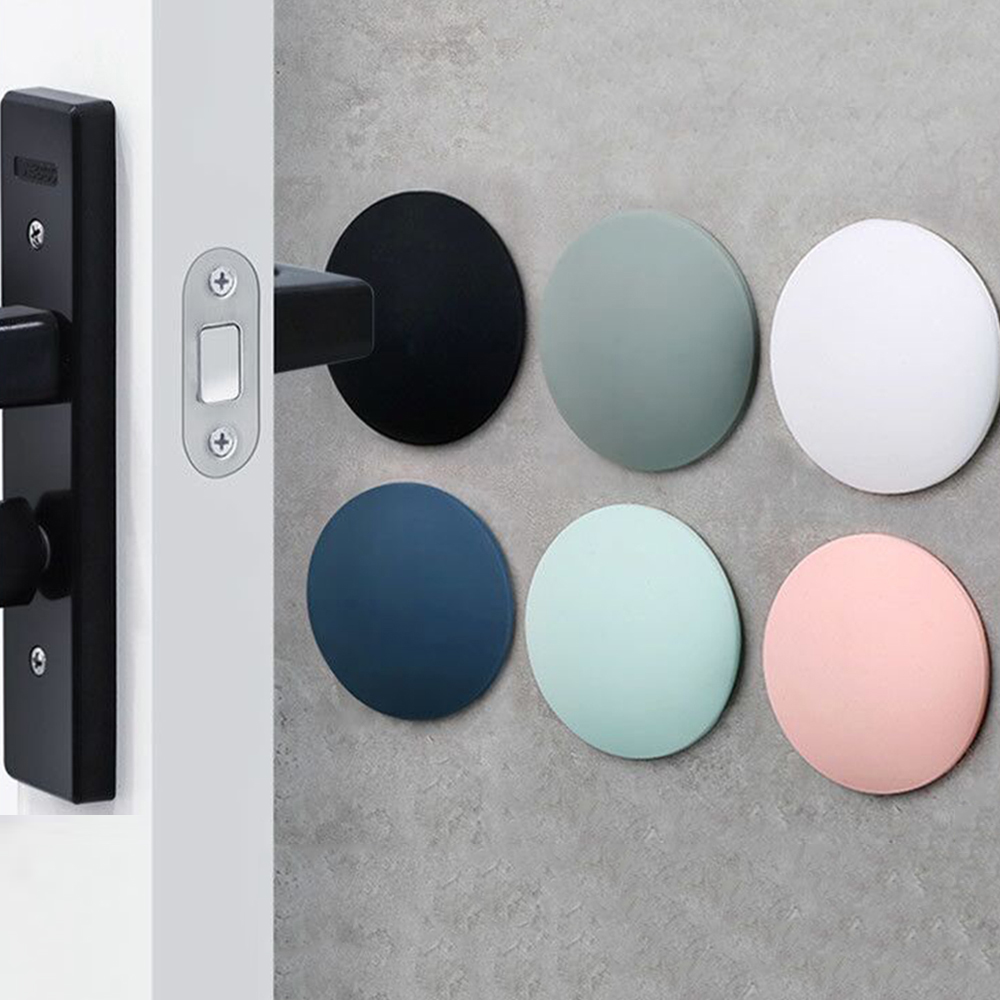 Butoir de porte rond/carré en Silicone, protection murale, poignée de porte, pare-chocs, auto-adhésif, silencieux, bloc de porte, meubles, Anti-collision