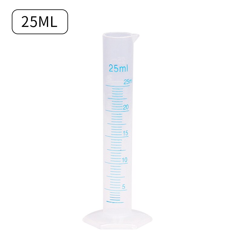 Plastic Cooking Measuring Cylinder Graduated Tools Chemistry Laboratory Measuring Cylinder School Lab Tools 10/25/50/100/250ml: 25ml