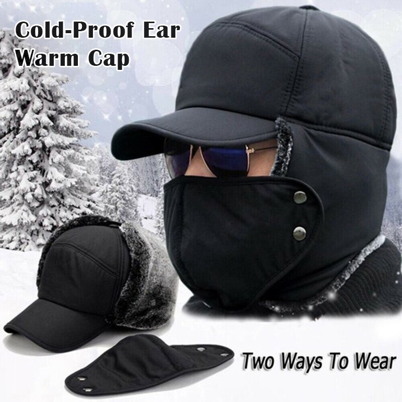 Outdoor Cycling Cold-Proof Ear Warm Cap Thickened Ear Warmer Winter Hat for Men Hogard