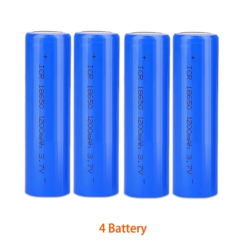 3.7V 18650 1200mAh Li-ion Rechargeable Battery for Lanterns, Flashlights, Doorbells,Fans, Shavers, Solar street light: Beige