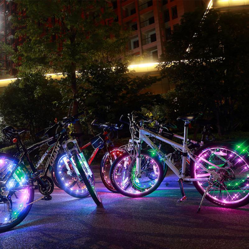 Bike Light LED USB Rechargeable 6 Colors Waterproof Bicycle Wheel Spokes Lights Cycling Rim Wheel Flash Spoke Bicycle Lights