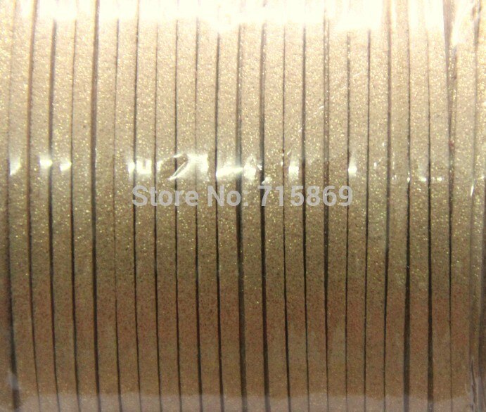10 meter Metallic Light Gold 3mm Platte Faux Suède Cord DIY Koord Benodigdheden, Faux Suede Lace