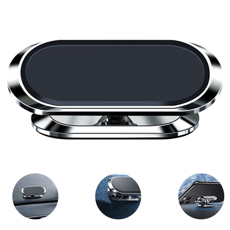 Metal Magnetic Phone Holder 360 Rotating Car Phone Holder Stand Metal Magnet Car Support Suitable for All Smart Phones