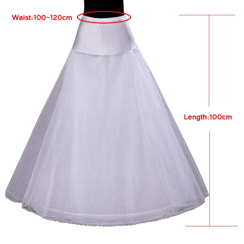 Een Lijn Petticoat Onderrokken Satijn Tule Jurken Voor Bruiloft Accessoires Enaguas Para El Vestido De Boda Hoepelrok Goedkope