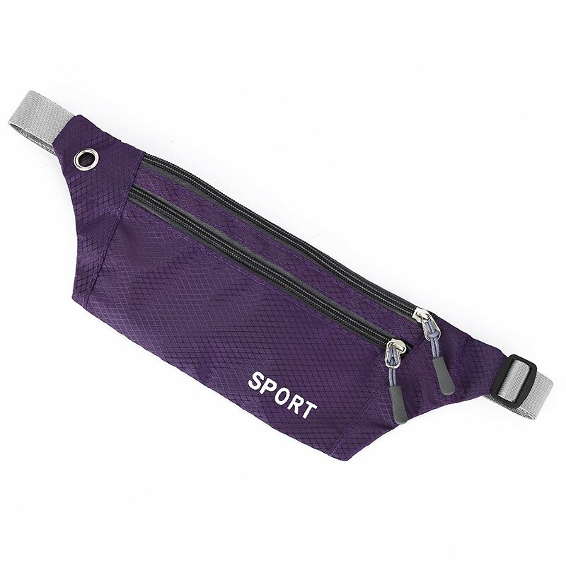 Hjkl nylon löpar midjeväska fitness fanny packs mobiltelefon hållare ficka jogging sport camping vandring bälte vattenflaska väskor: F