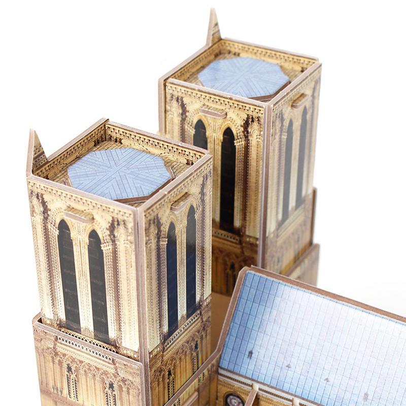 53PCS Famous Building 3D Puzzle Notre Dame 3D Puzzle Toys for Children Adult