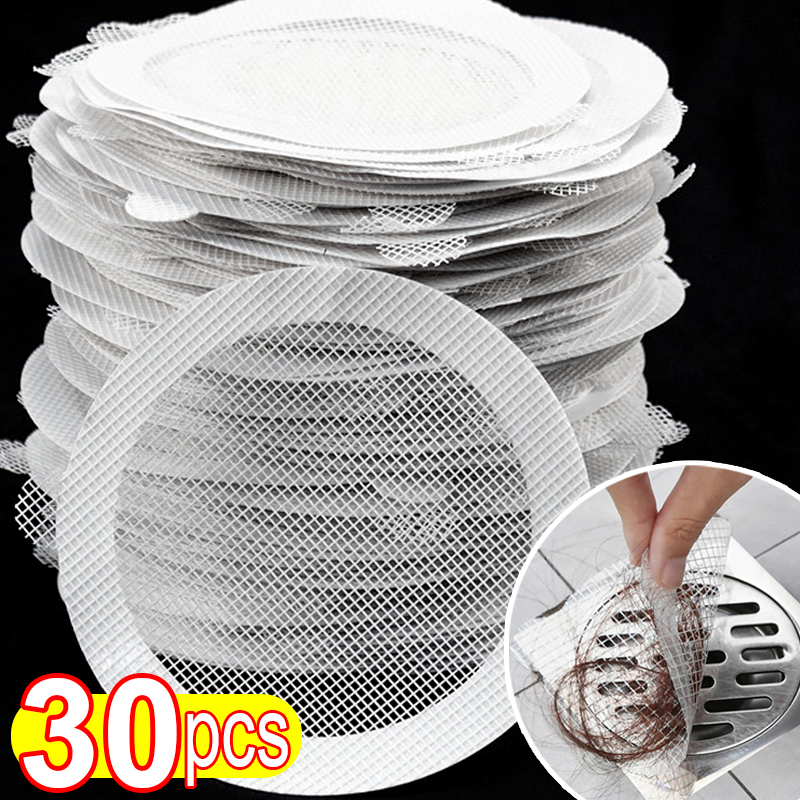 Filtre Anti-blocage jetable, autocollant de vidange de sol, bouchon attrape-cheveux en maille, couvercle de vidange de douche, bloqueur d'évier de cuisine et de salle de bains