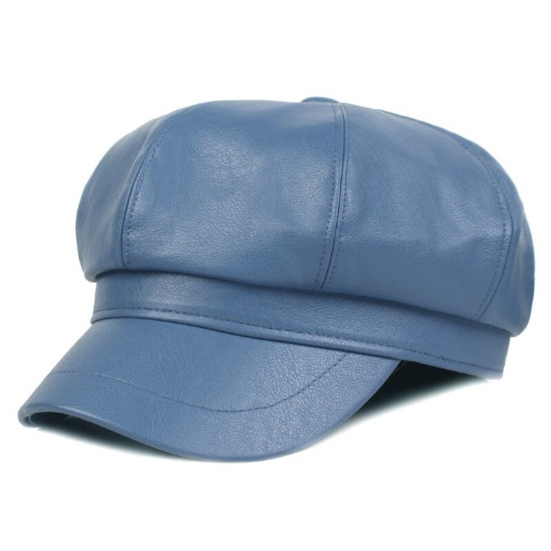 Xdanqinx höst vinter dam hatt pu konstläder newsboy kepsar dam märke keps snapback mössa kvinnliga student hattar