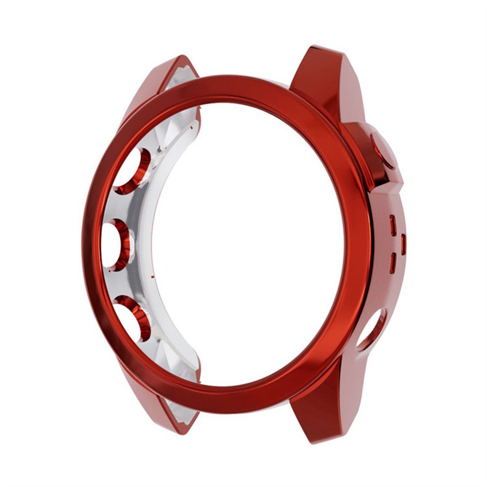 Étui de luxe en TPU pour Garmin Fenix 7, boîtier de placage résistant aux empreintes digitales, coque de protection pour cadre de montre, couverture de protection complète: Red Plating