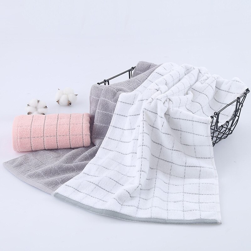 Plaid Towel 35*75cm 100% Cotton Face Towel Soft Super Absorbent Bath Towel Face Hair Shower Towels for Adults Kids