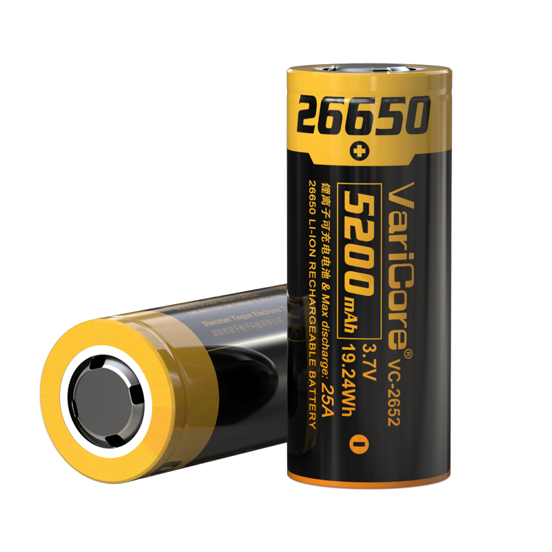 LiitoKala-batería recargable para linterna, pila Original 26650-55A, 5100mAh, 20A, 3,6 V, 26650, Ion de litio, 3,7 v