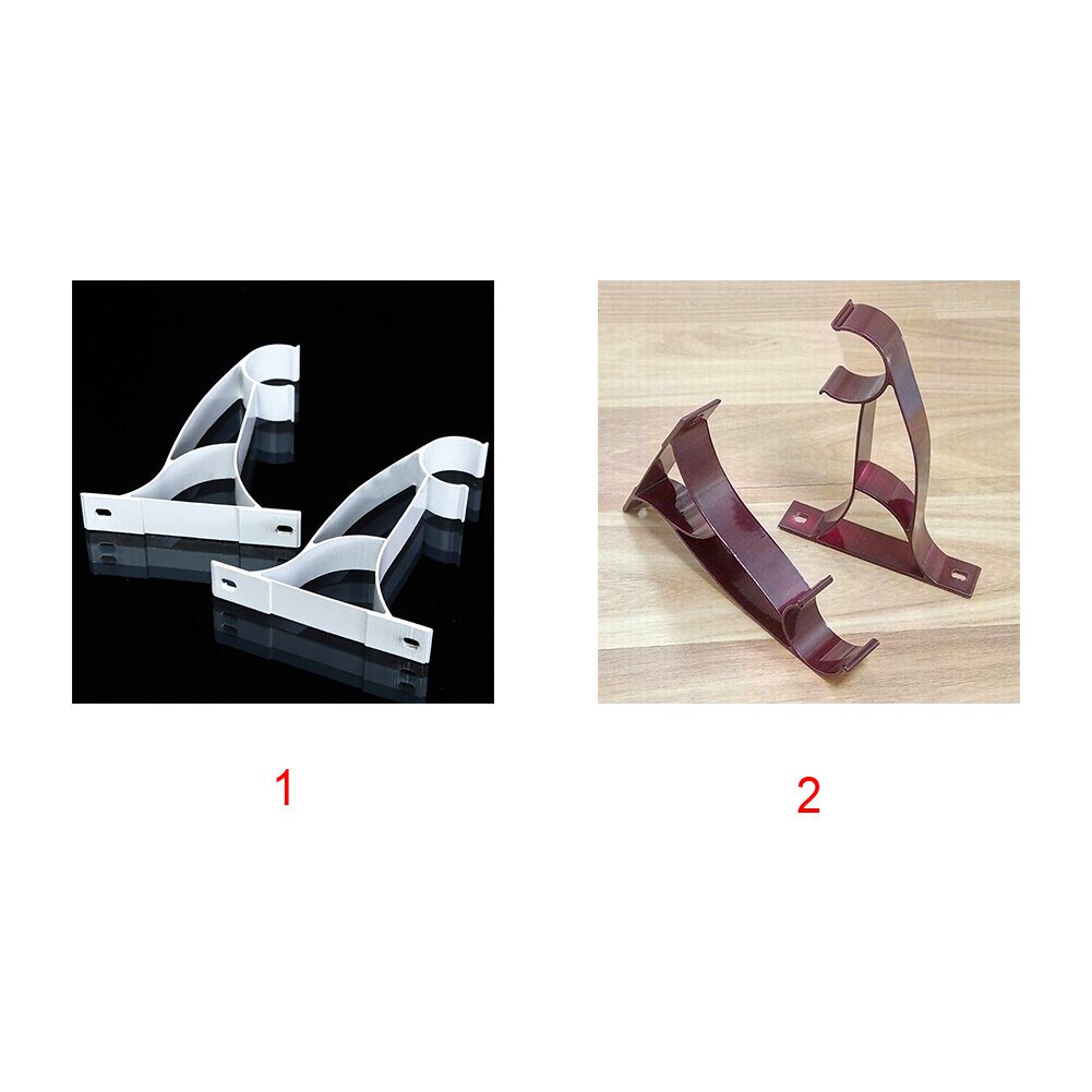 2pcs Universal Rustproof Hotel Easy Install Aluminum Alloy Home Decor Fixed Accessories Bedroom Living Room Curtain Bracket