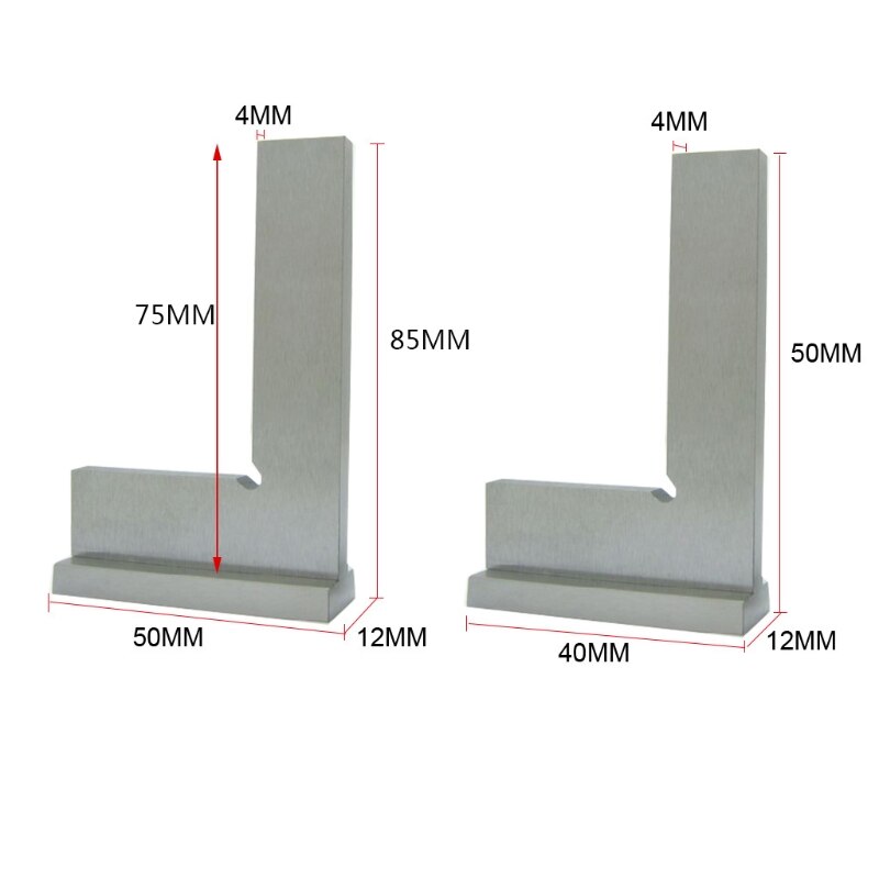 Machinist Square 90º Right Angle Hardened Steel Engineer Ruler Measuring Tool