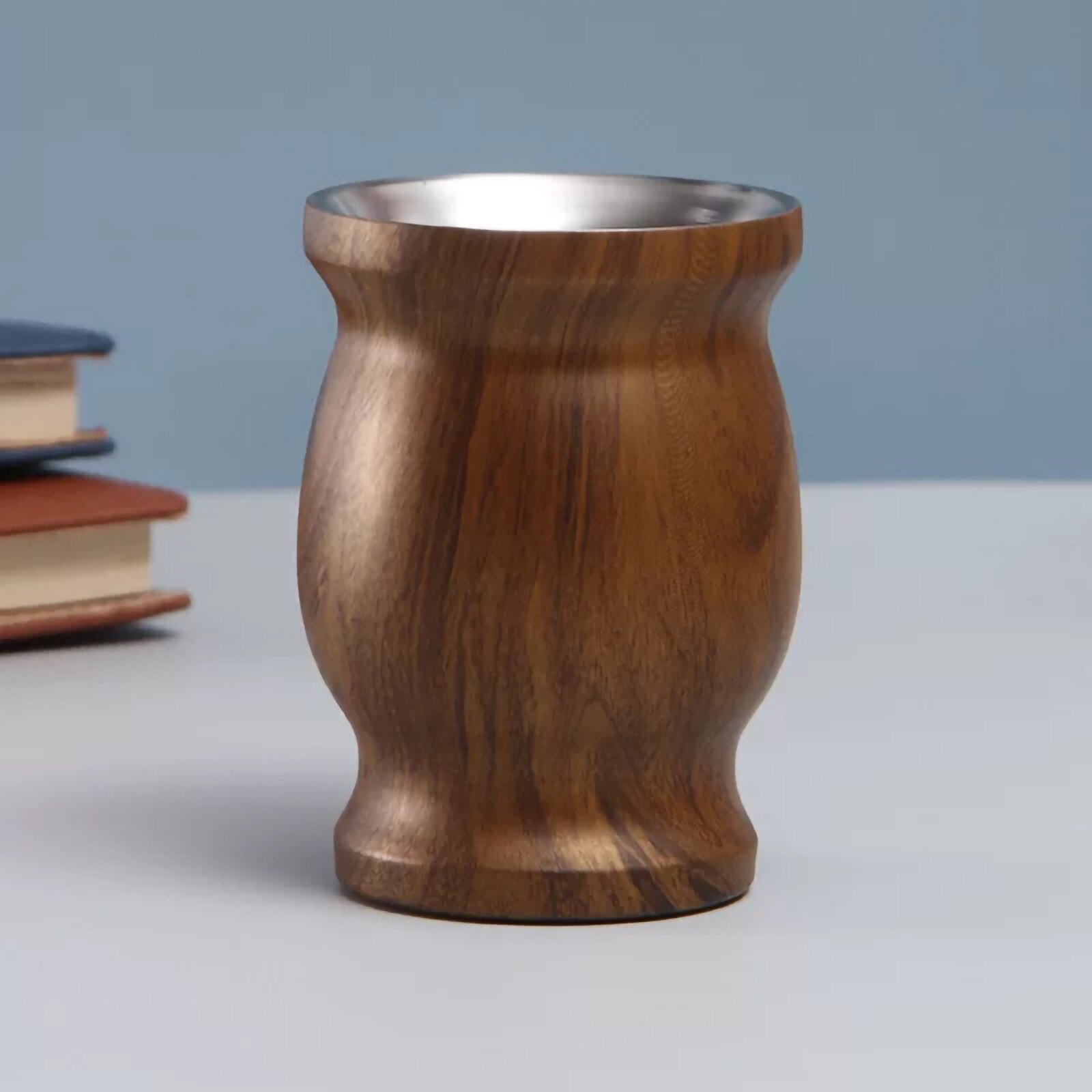 Unisex Yerba Mate Teacups 8oz Solid Color Stainless Steel Insulation Cup with Straw Brush for Household Office