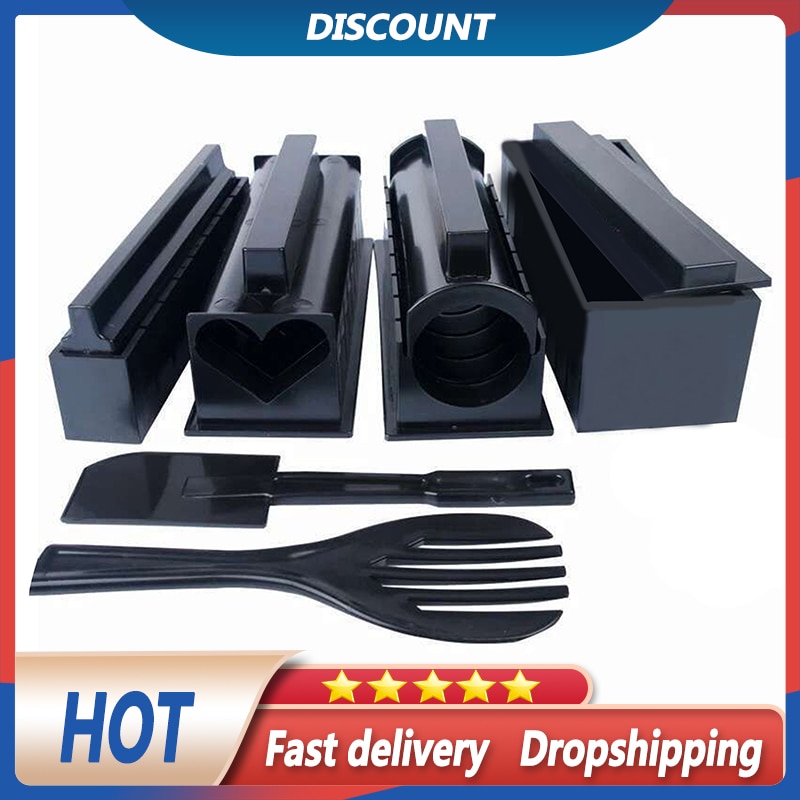 Sushi Making Kit Supplies Rice Roll Mold Sushi Maker Tool Set Round-shaped Sushi Maker Set Kitchen Accessories