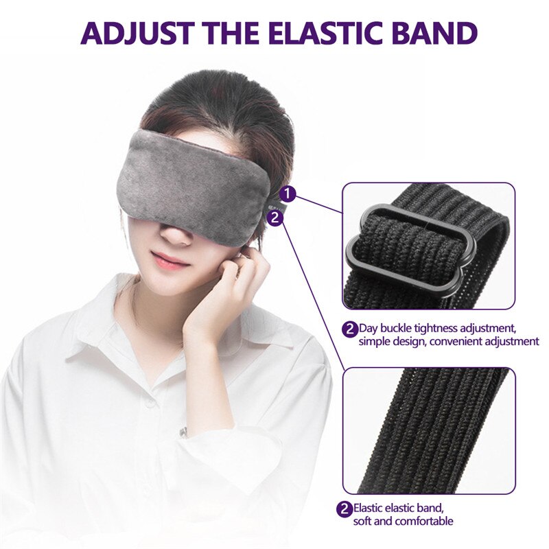 Lavender Heated Sleep Eye Mask Electric USB Heating Eye Mask Warm Steam Dry Eye Mask Temperature Heating Eye Mask