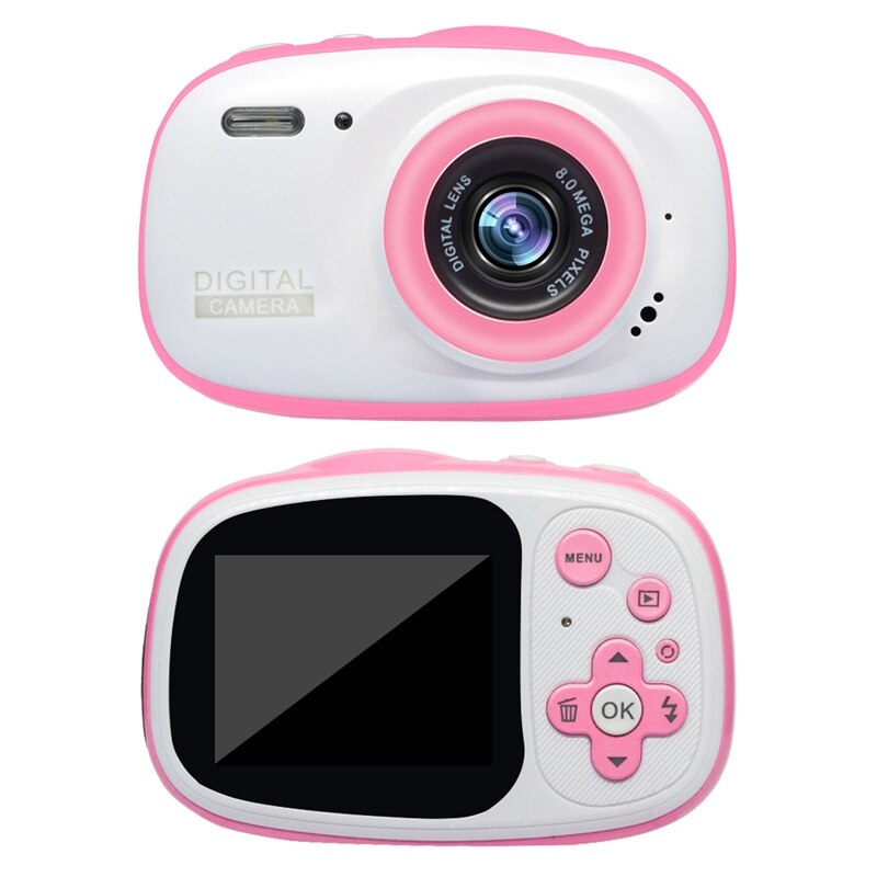 Børnekamera undervands digital videokamera 8mp hd 1080p ip68 vandtæt med 2.0 tommer ips skærm til børn piger drenge