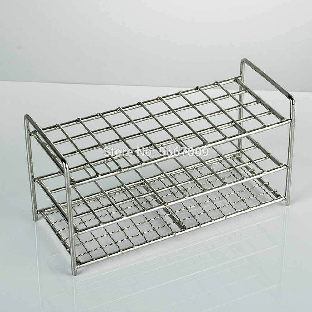 1PCS Lab Stainless Steel Wire 40 holes or 50holes Centritube Tube Holder Test Tube Rack for DIA 13/16/17/19/21/26/30/32mm Tubes