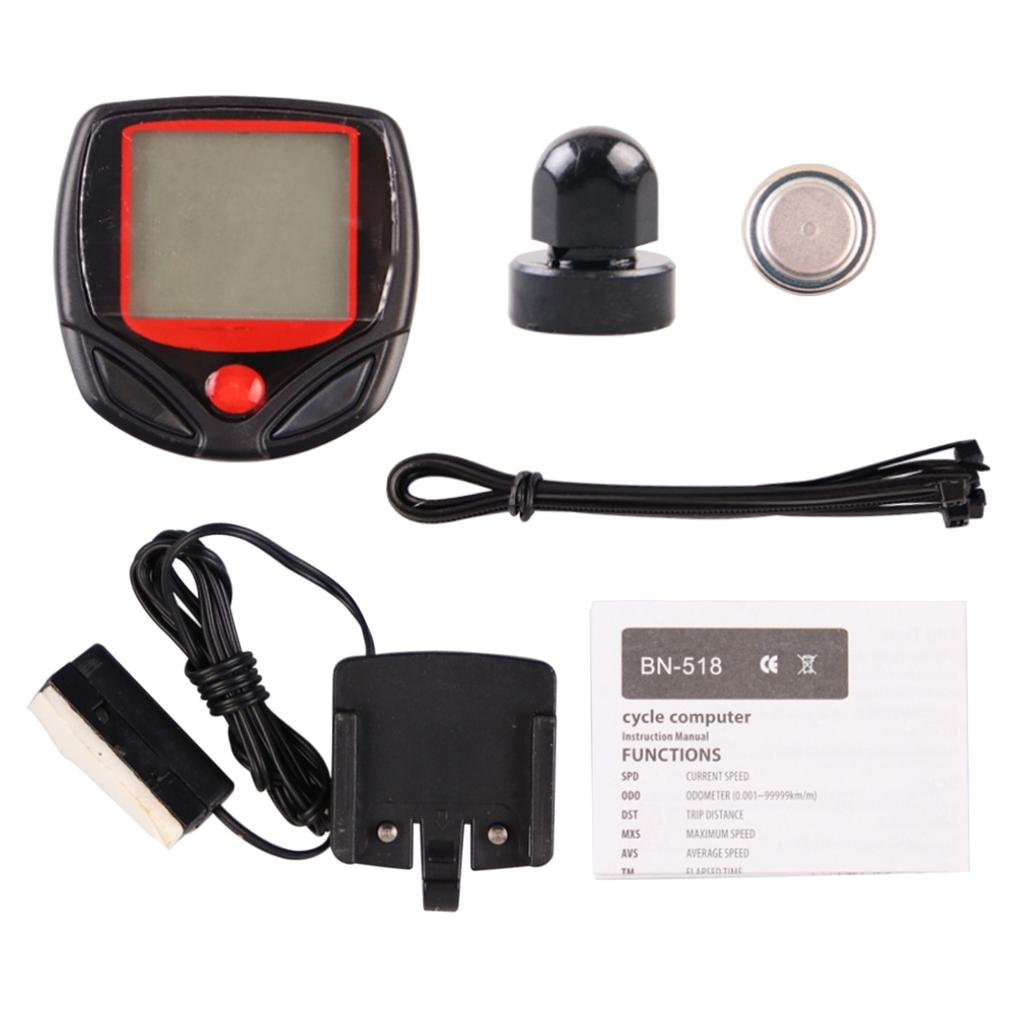 Computer da bici tachimetro per bicicletta cablato contachilometri per bici ciclismo cronometro multifunzione Display LCD con apparecchiature di retroilluminazione