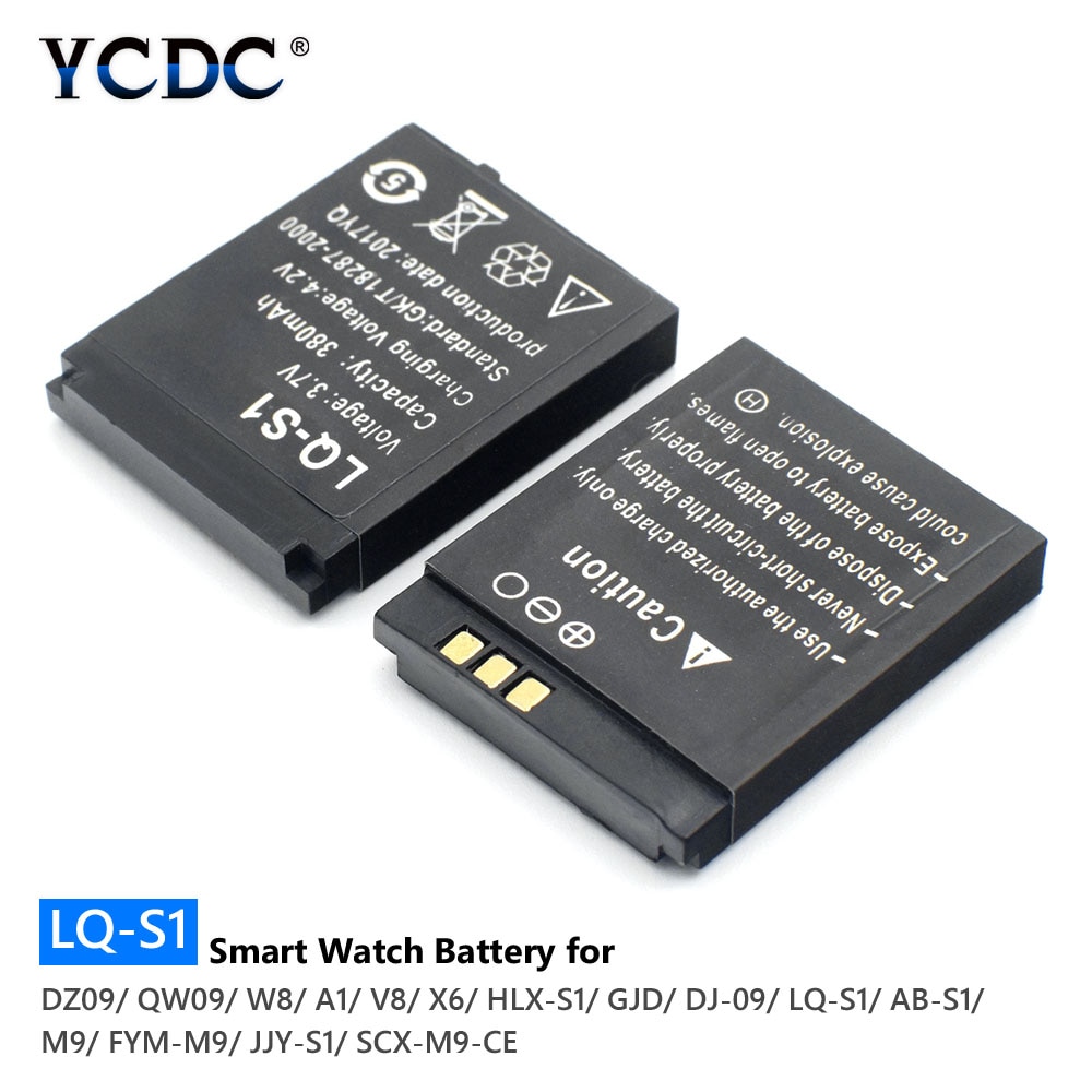 Top Smart Horloge Batterij LQ-S1 3.7V 380Mah Lithium Oplaadbare Batterij Voor Slimme Horloge DZ09