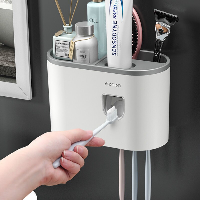 Tandborstställ vägg-typ stämpelfri munvattenkopp borstkopp väggmonterad badrum väggmonterad sug dental set  lb72514