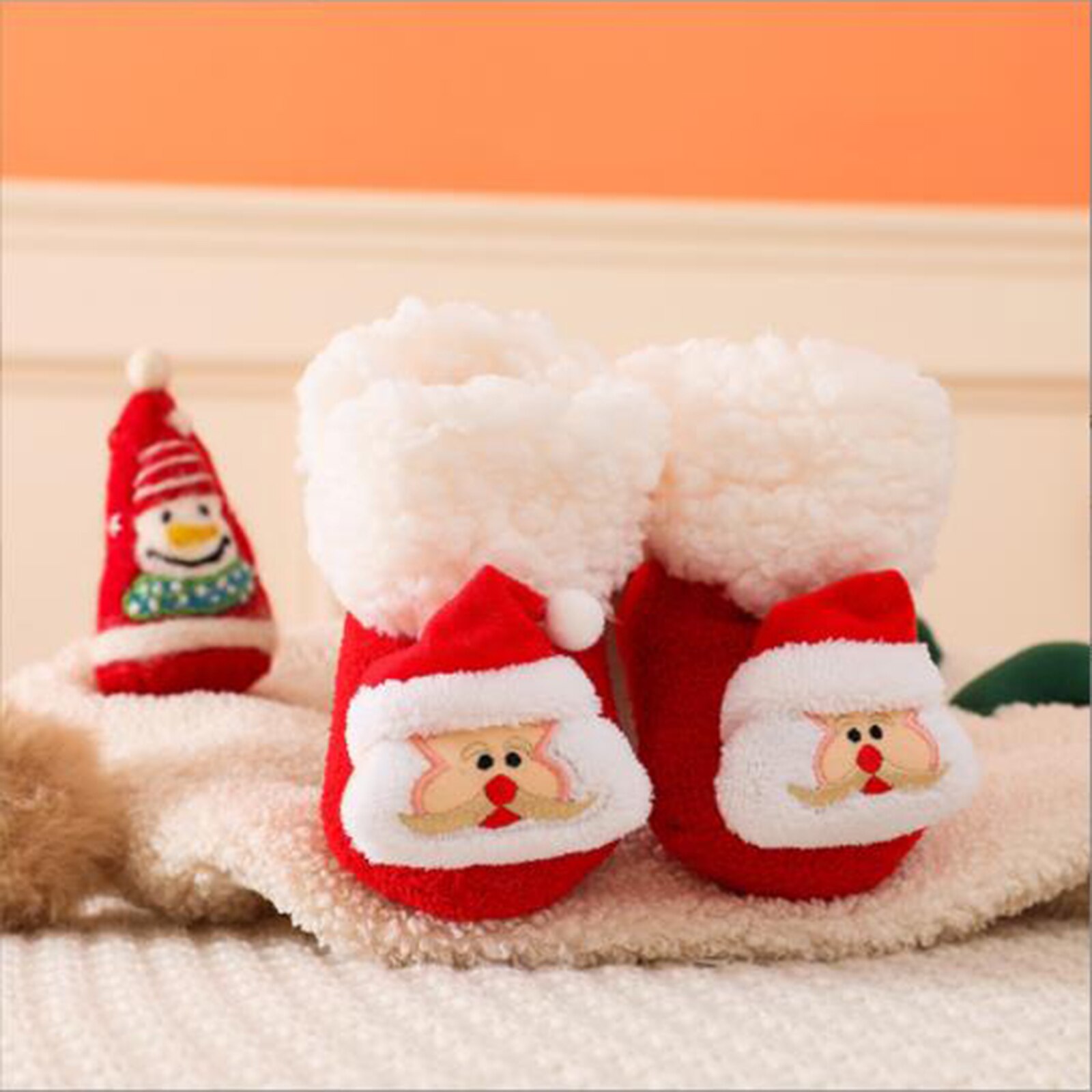 Baby Kerst Floor Sokken Winter Warm Antislip Sokken Voor Jongens Meisjes 0-2 Jaar Oud