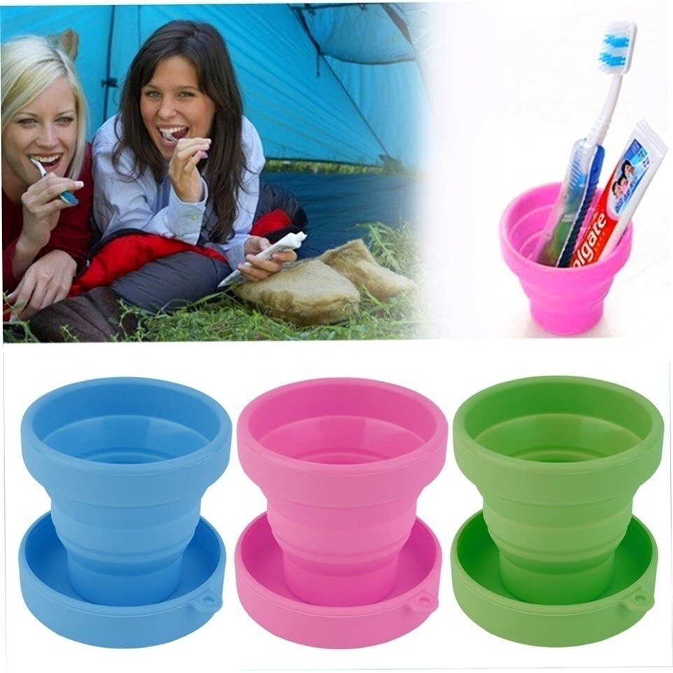 Portable Silicone Telescopic Drinking Collapsible Folding Cup Travel Camping Bathroom Tumblers