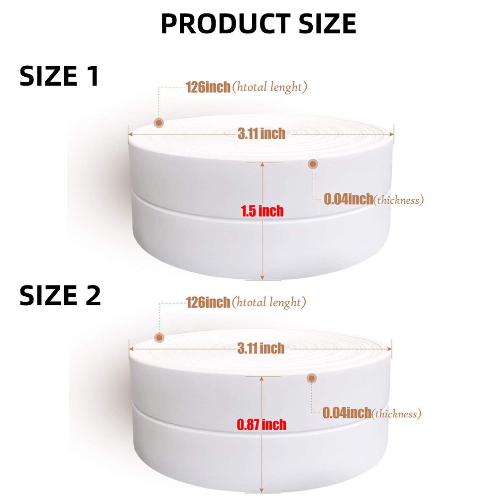 Badkamer Douche Wastafel Bad Afdichting Tape Strip Wit Pvc Zelfklevende Waterdichte Muursticker Voor Badkamer Keuken Kalefateren Strip