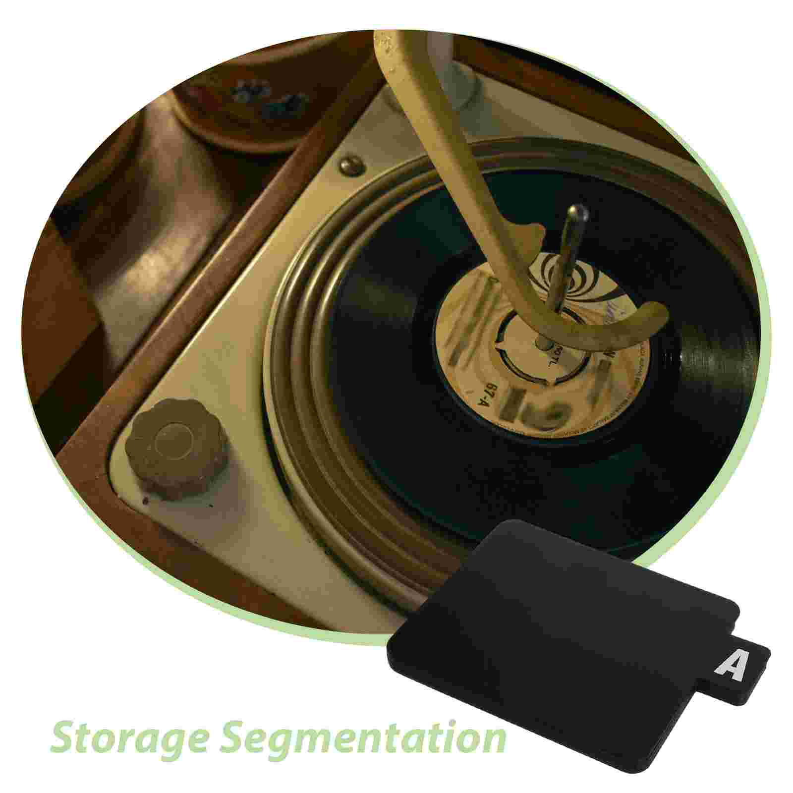 Vinyl-Schallplattenteiler, CD- und DVD-Teiler mit Tabs, Binder, alphabetische, leere Gravurplatten aus Kunststoff