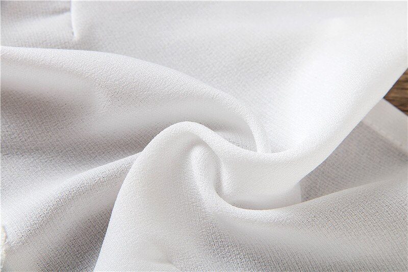 Chiffon Witte Vrouwen Nep Kraag Effen Kleur Afneembare Valse Kragen Revers Half Shirt Blouse Top Jurk Kleren Decoratieve