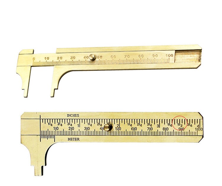 Vernier Caliper 3.9 Inch Metal Vernier Caliper 100mm Portable Pocket High Precision Measuring Tool