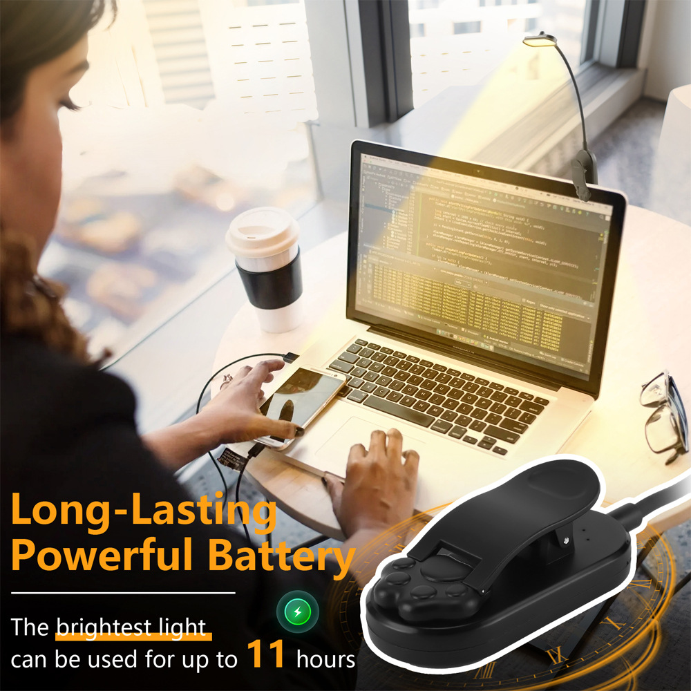 LED Clip op Mini Boeklamp USB Oplaadbare Leeslamp Boek Leeslamp Draagbare Leesboek Licht Slaapkamer Lezen Nachtlampje