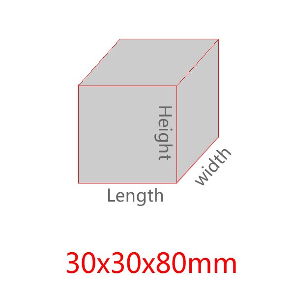 30mm Acrylic frosted square block,Cosmetic accessories base,White acrylic brick Shooting props product bottom support: 30x30x80mm