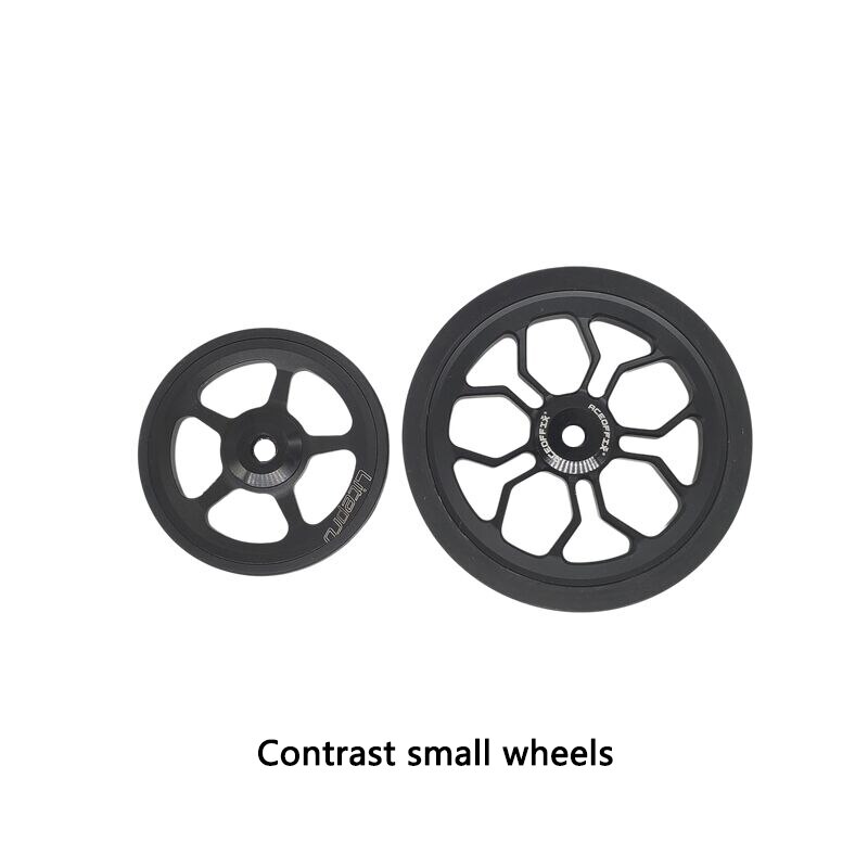 Aceoffix-rueda de empuje de gran tamaño para bicicleta, rueda fácil de 80mm para Brompton, 1 par